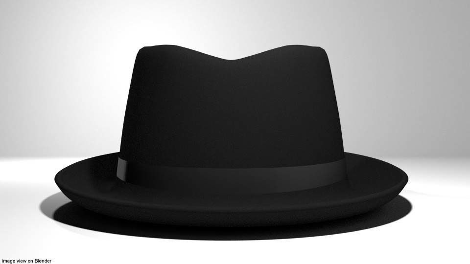 Hat - Trilby 3D model_2