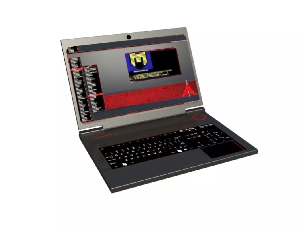 Laptop with keyboard and mouse Low-poly 3D model