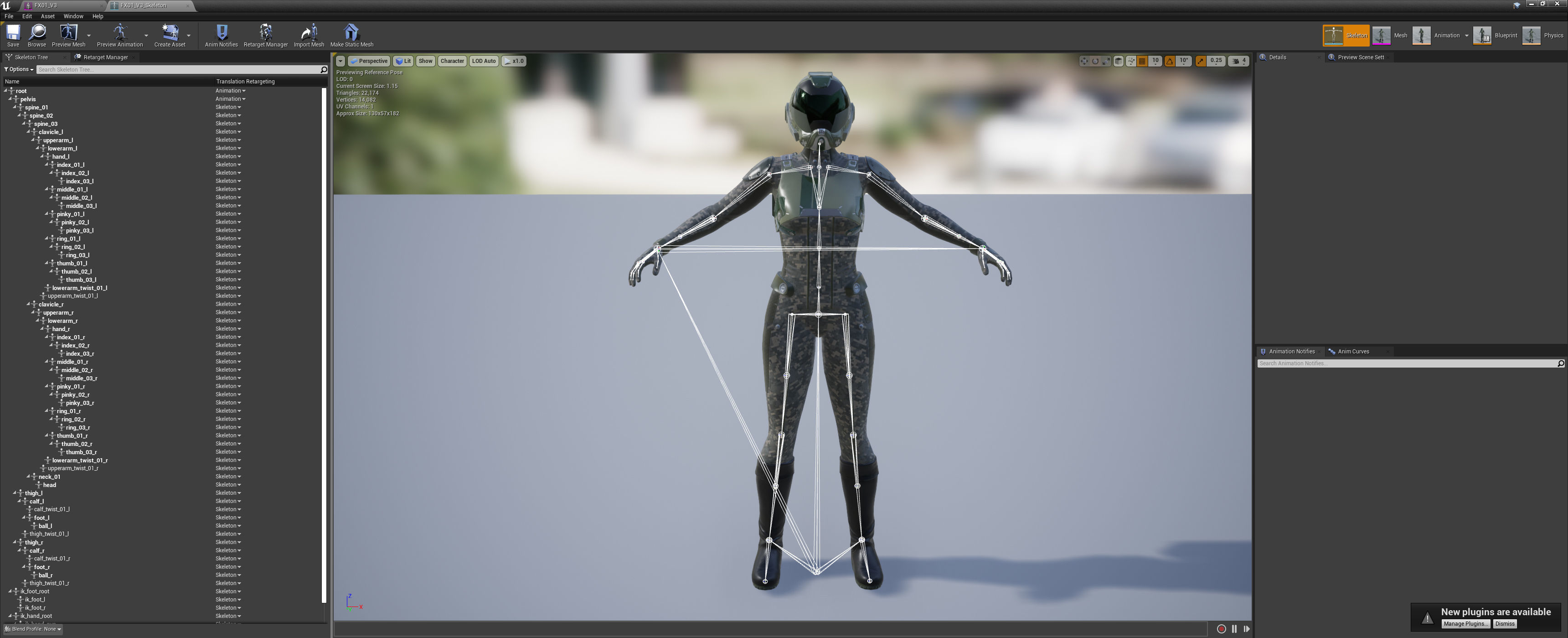 FX01 Female Sci-Fi Suit Low-poly 3D model_78