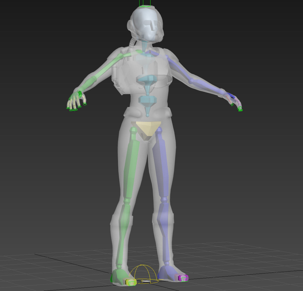 FX01 Female Sci-Fi Suit Low-poly 3D model_61