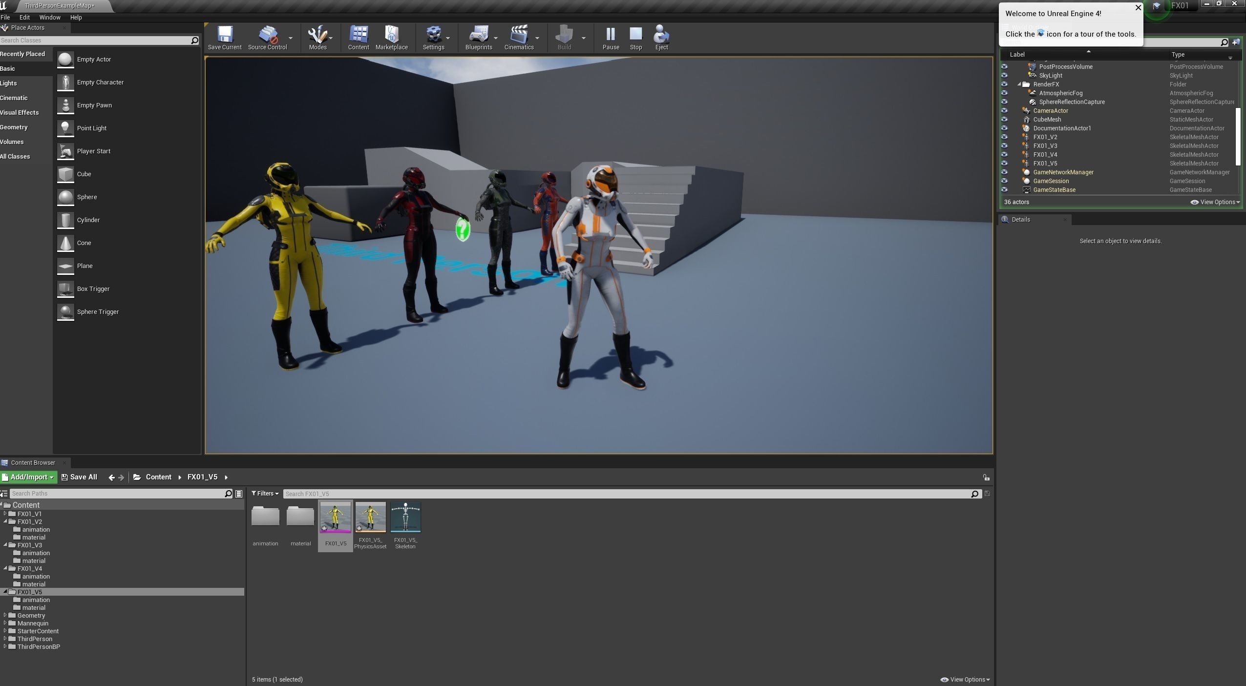 FX01 Female Sci-Fi Suit Low-poly 3D model_63