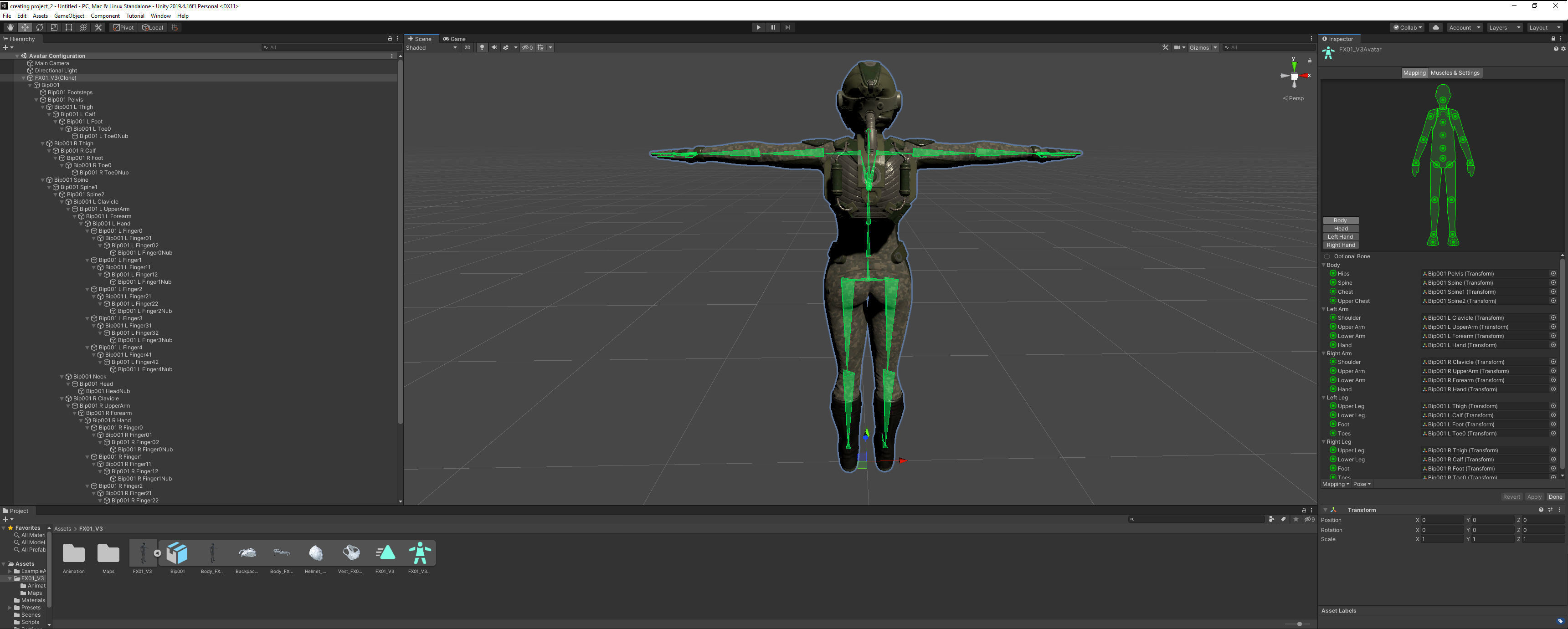 FX01 Female Sci-Fi Suit Low-poly 3D model_76