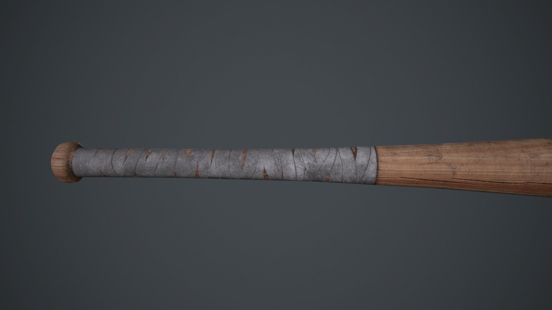 Baseball Bat Weapon With Metal Nails PBR Game Ready Low-poly 3D model_8