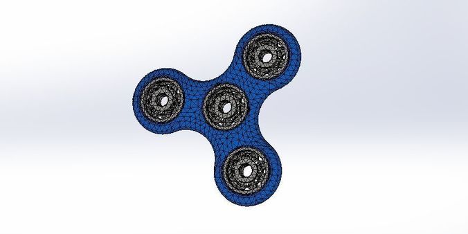 Fidget Spinner Low-poly 3D model