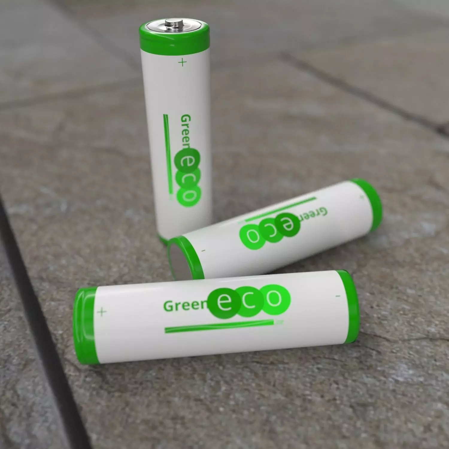 AA Mignon Battery model Free low-poly 3D model