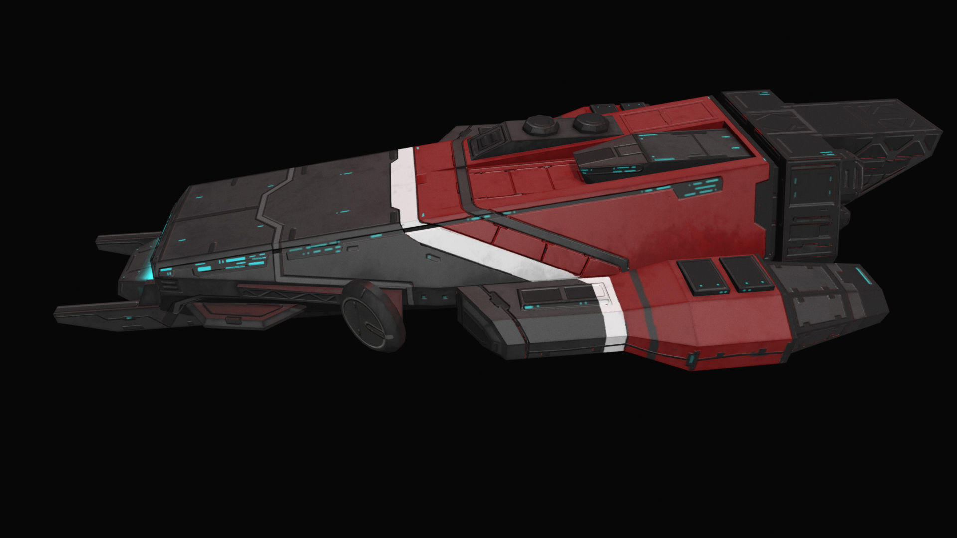 Spaceship Khygun PBR Low-poly 3D model_11