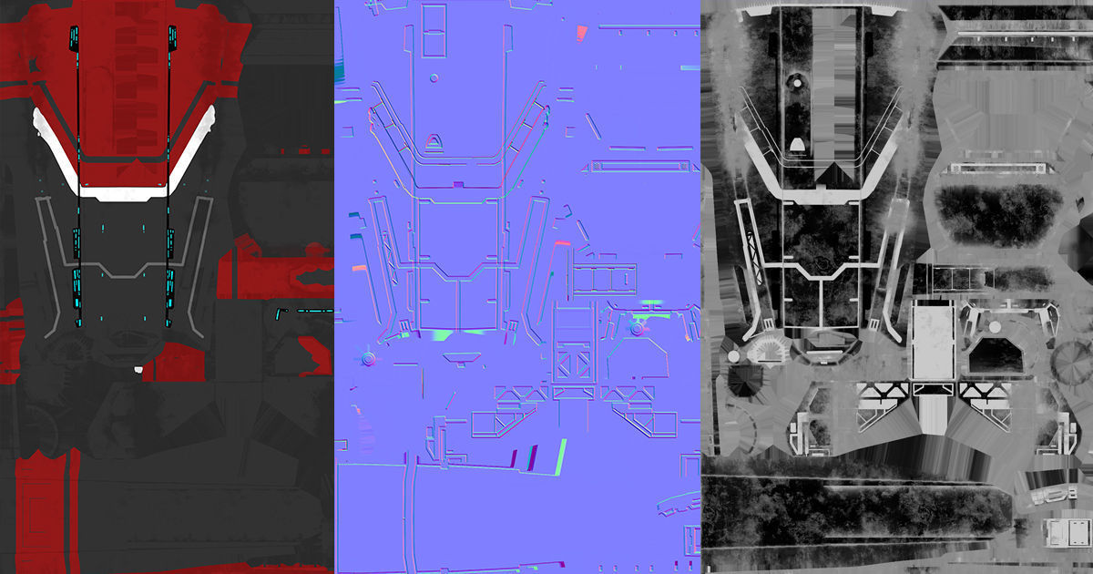 Spaceship Khygun PBR Low-poly 3D model_1