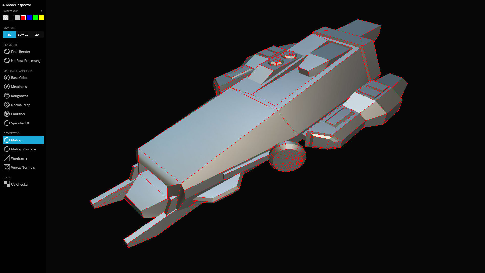 Spaceship Khygun PBR Low-poly 3D model_7
