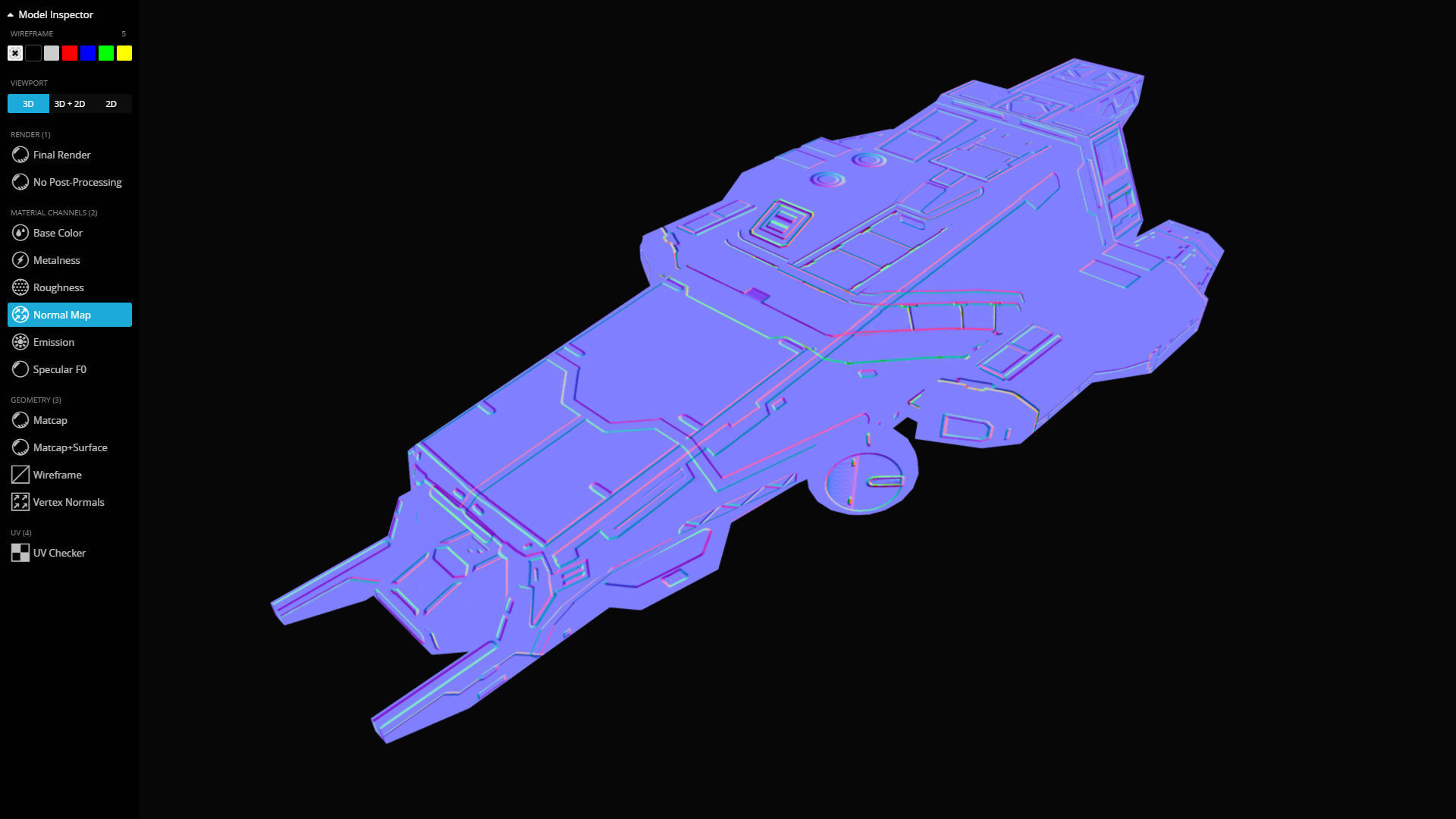 Spaceship Khygun PBR Low-poly 3D model_5