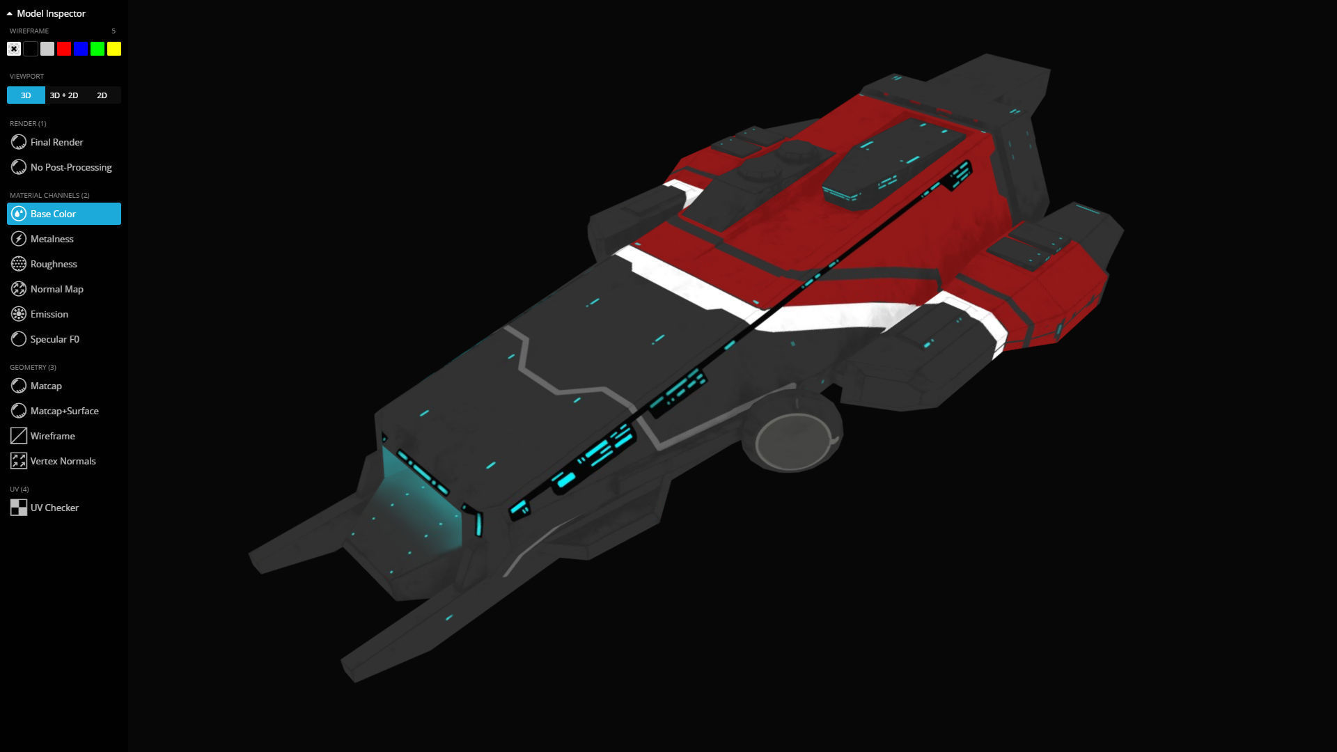Spaceship Khygun PBR Low-poly 3D model_18