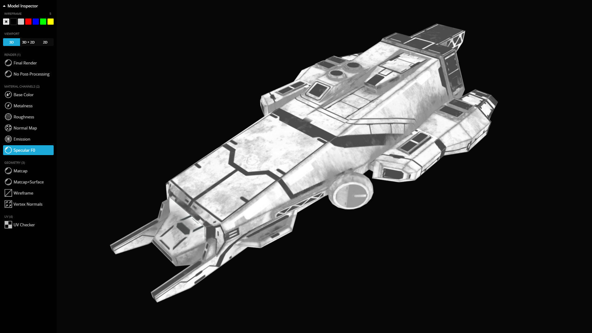 Spaceship Khygun PBR Low-poly 3D model_6