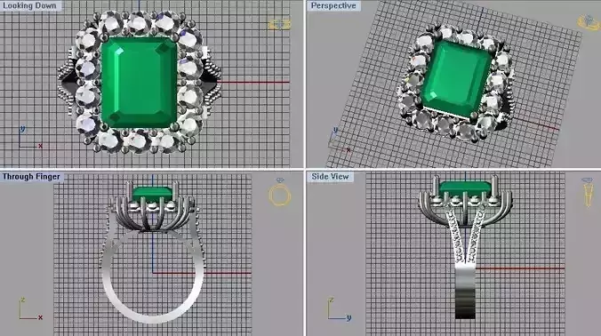 emerald cut diamond ring