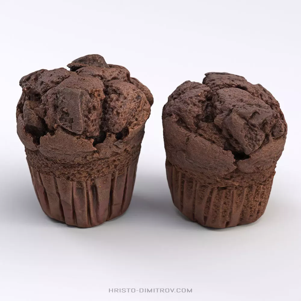Chocolate Muffins 3D model