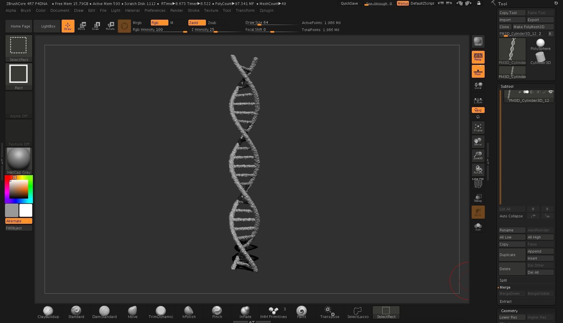 DNA DeoxyriboNucleic Acid 3D model_1