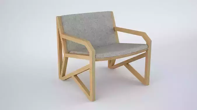 Ovo Armchair Poltrona Lateral Low Poly Low-poly 3D model