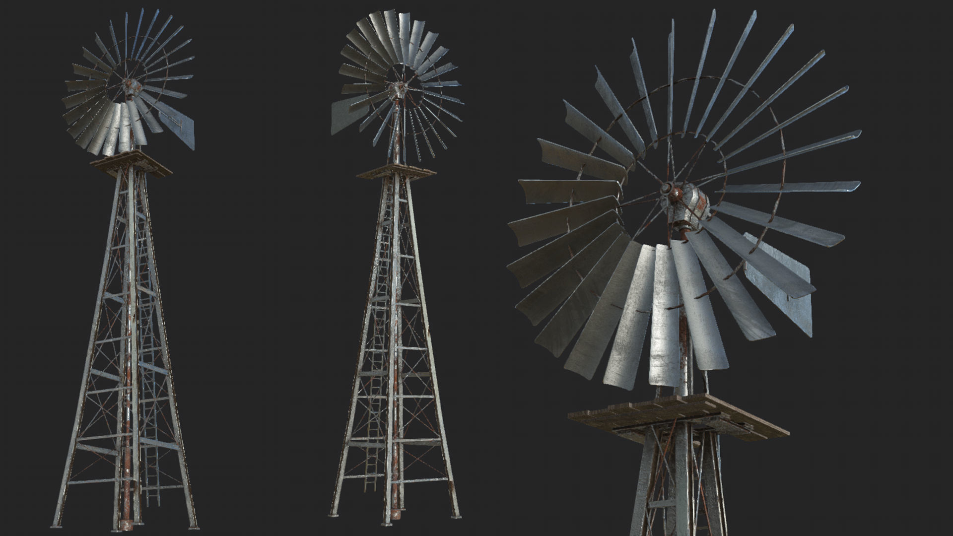 Industrial Structures PBR Collection Low-poly 3D model_1