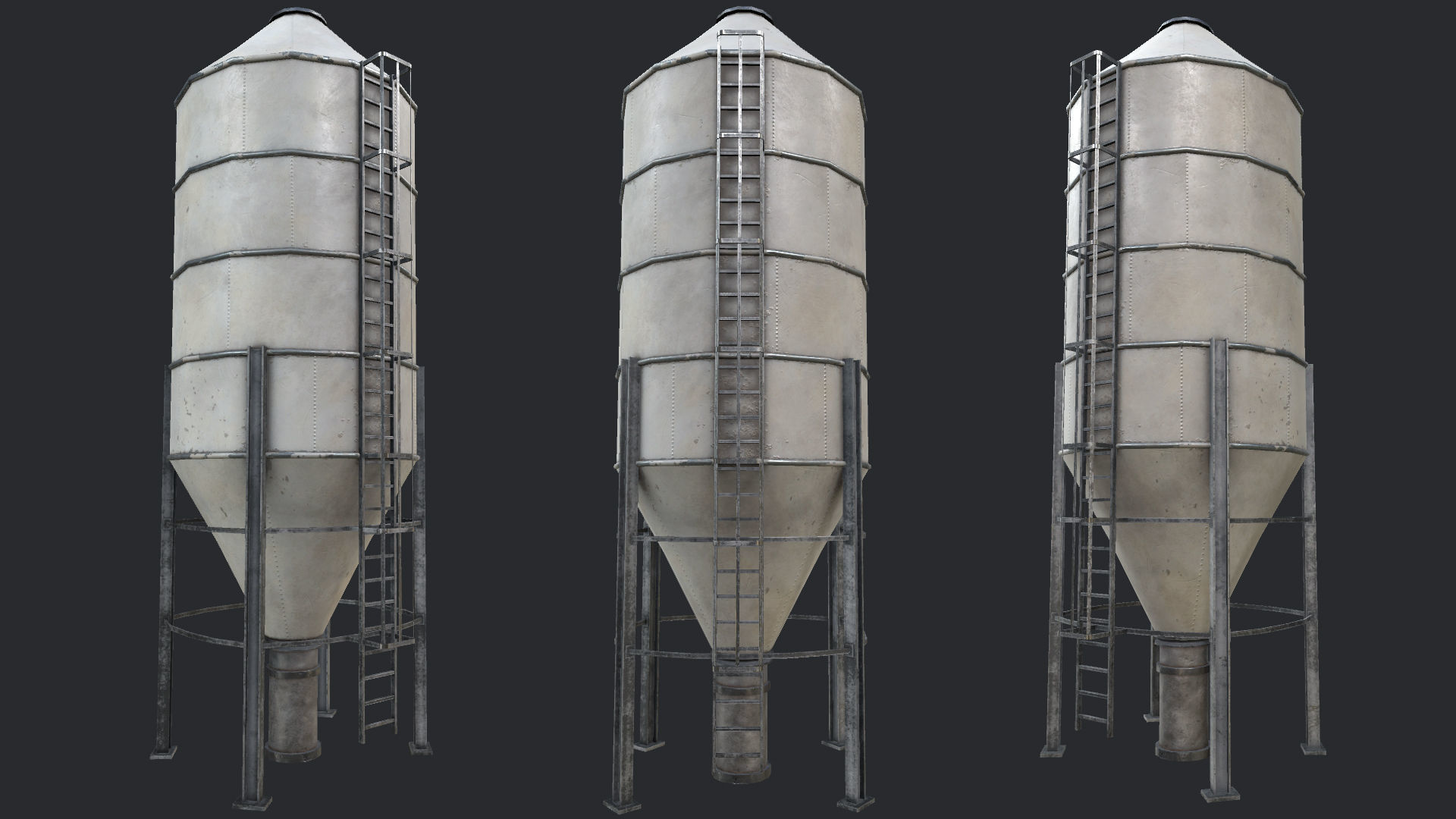 Industrial Structures PBR Collection Low-poly 3D model_7
