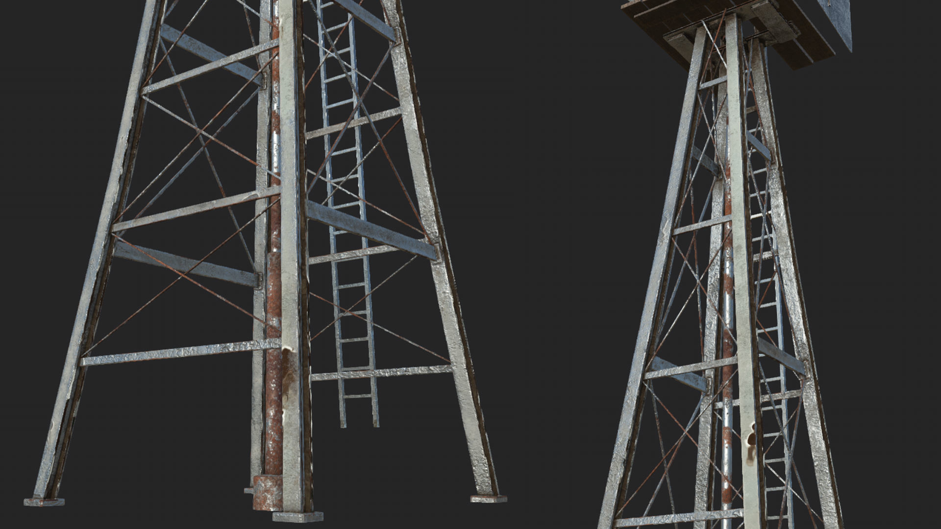 Industrial Structures PBR Collection Low-poly 3D model_2