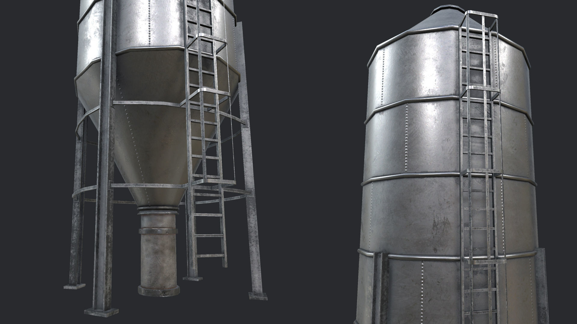 Industrial Structures PBR Collection Low-poly 3D model_9