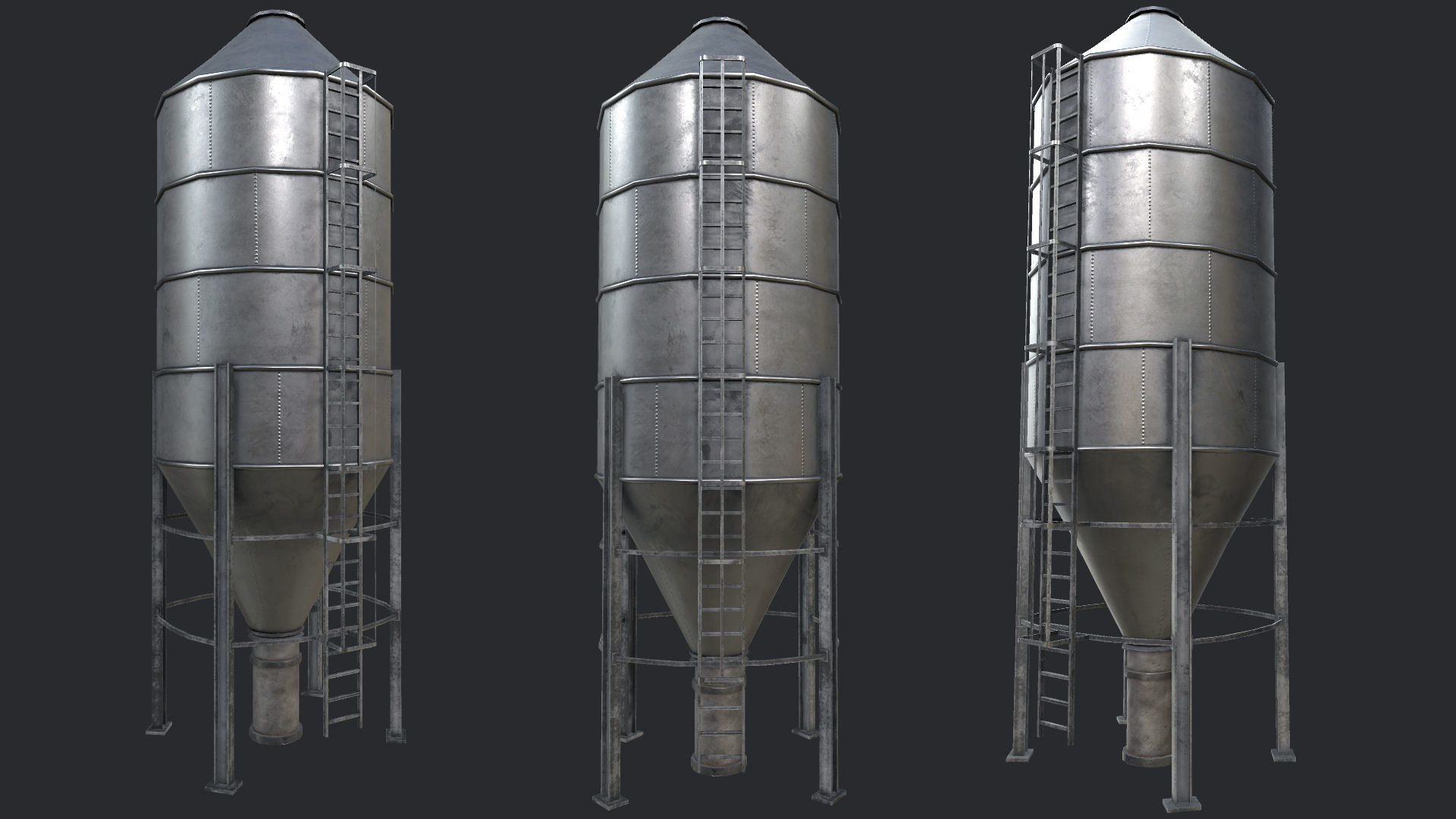 Industrial Structures PBR Collection Low-poly 3D model_8