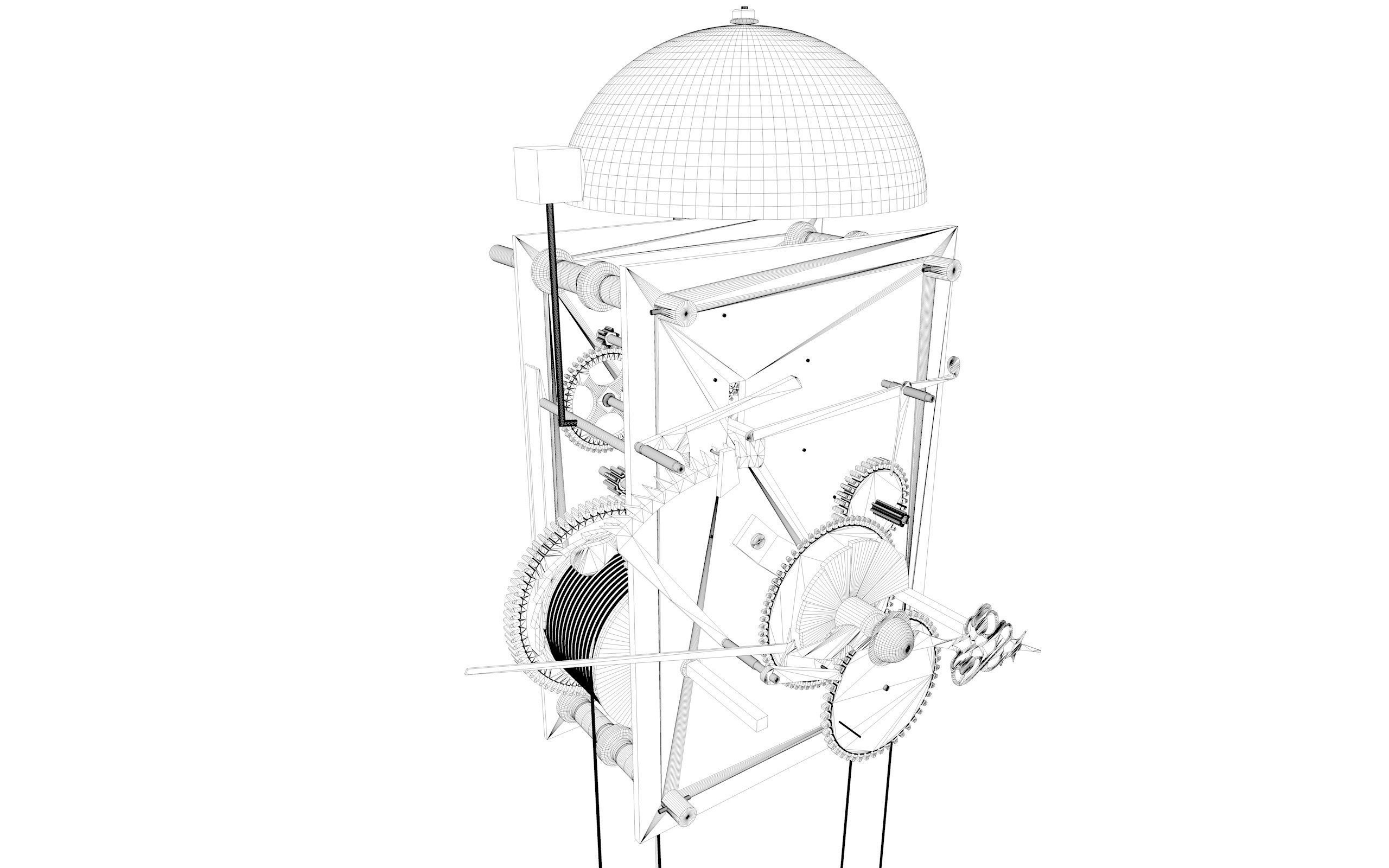 Interior design clock meganism 3D model_12