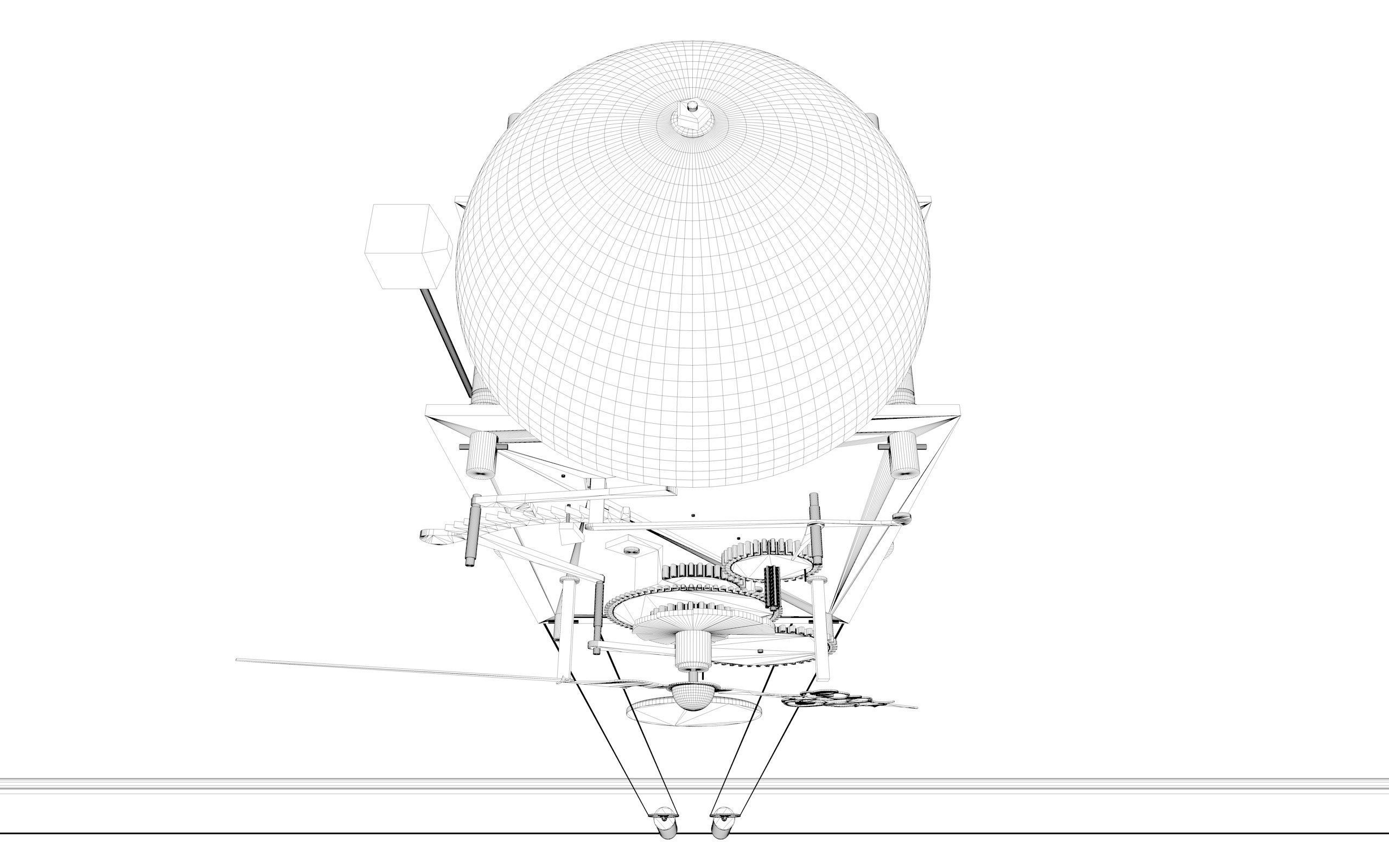 Interior design clock meganism 3D model_4