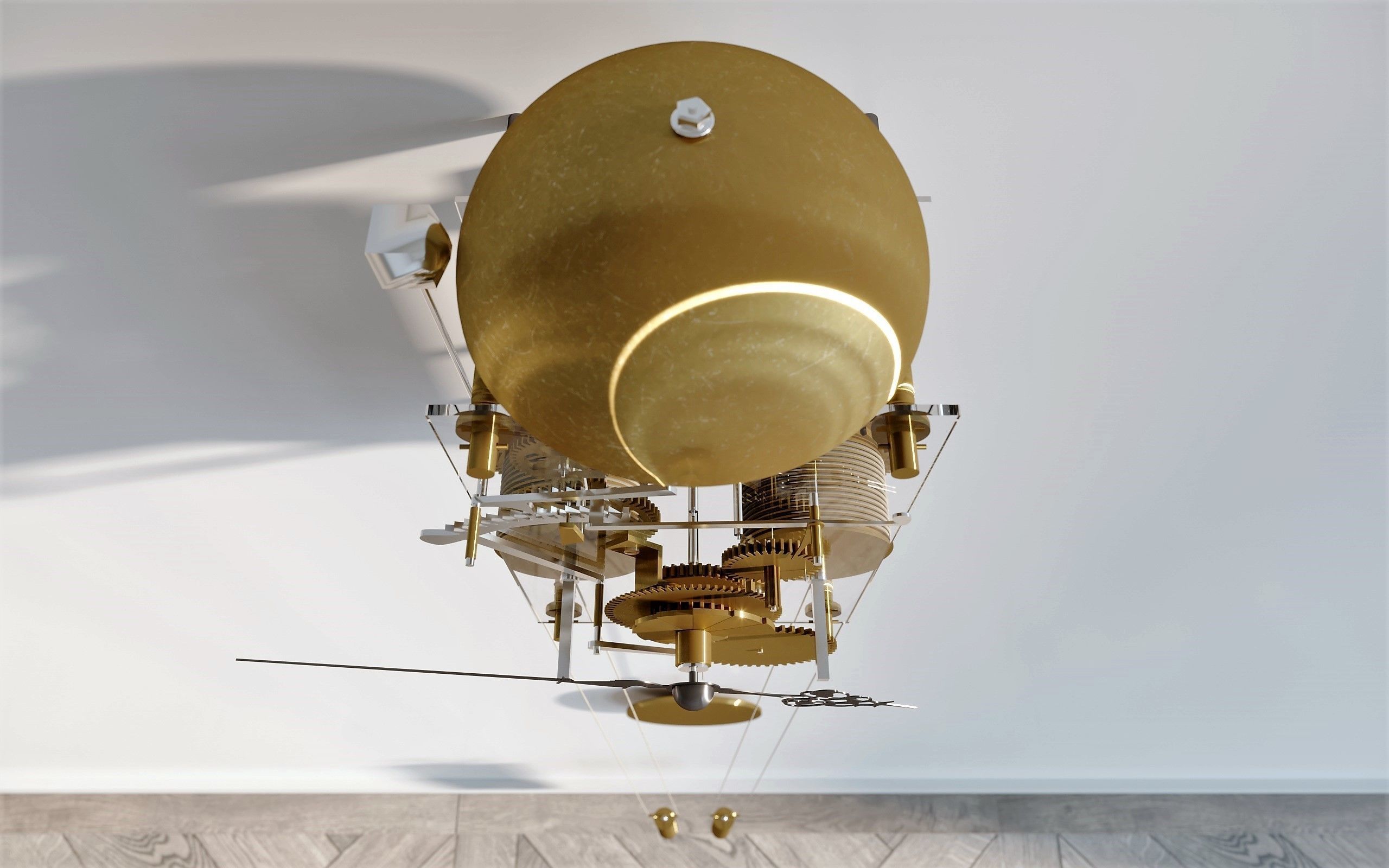 Interior design clock meganism 3D model_3