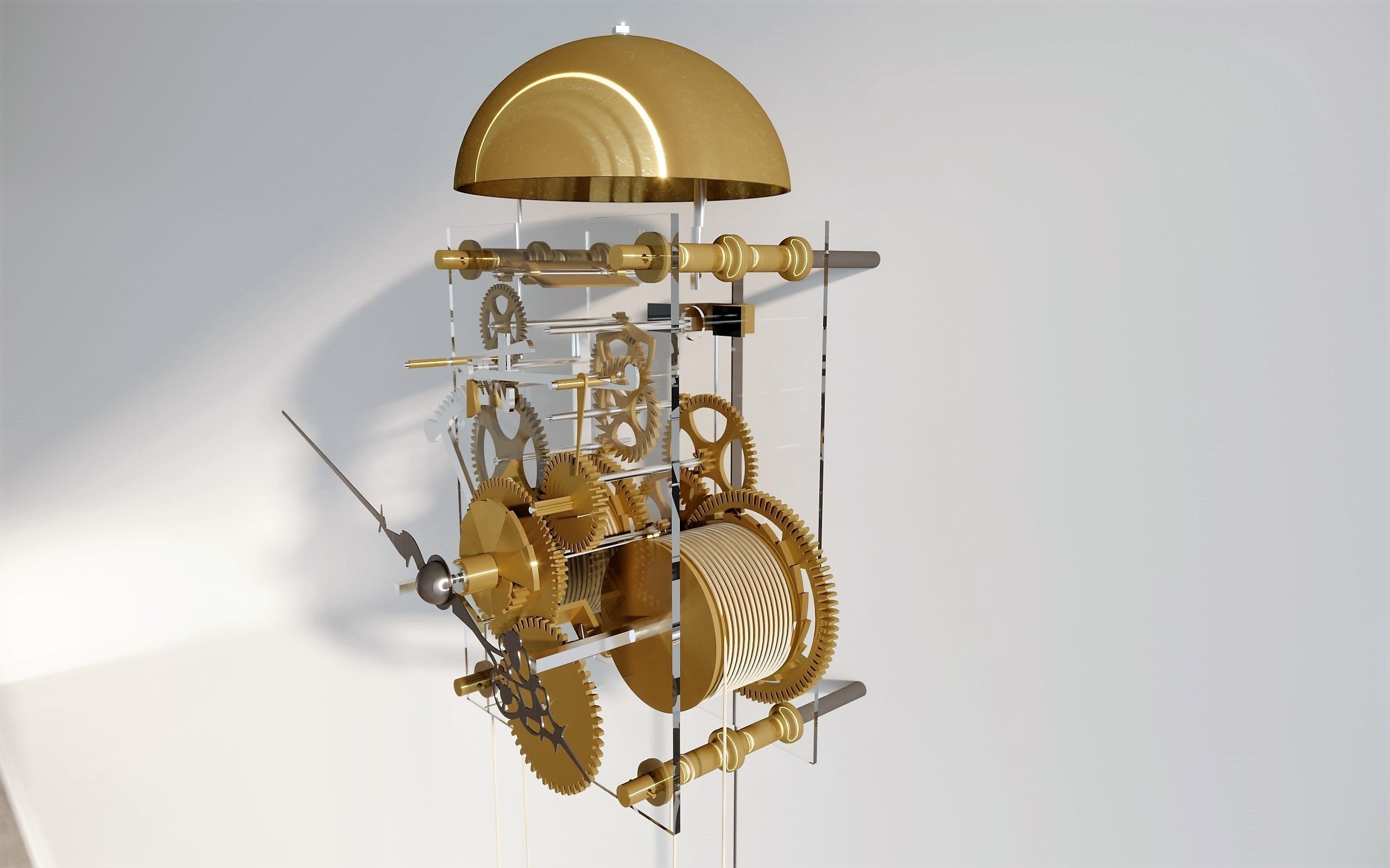 Interior design clock meganism 3D model_1