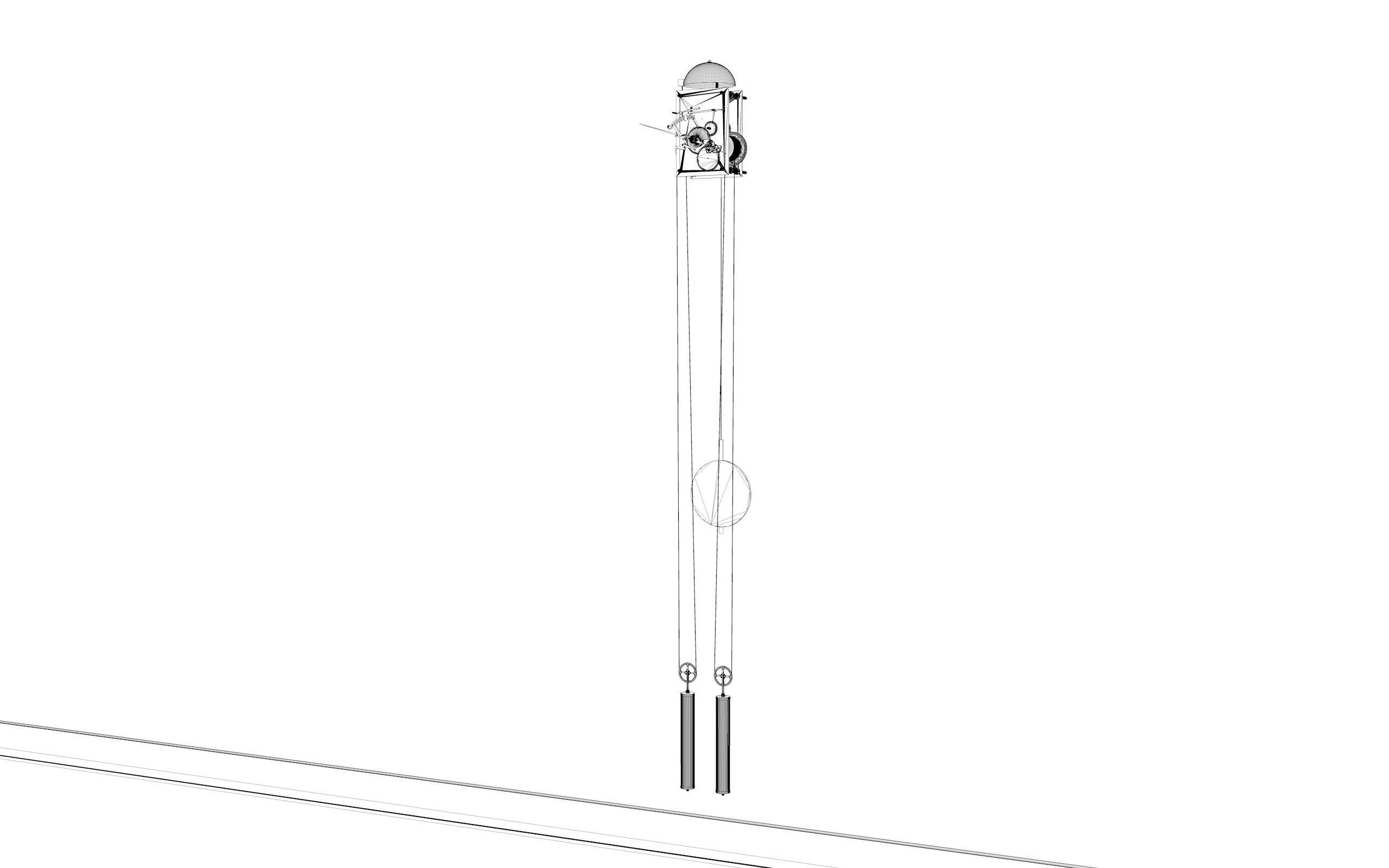 Interior design clock meganism 3D model_6