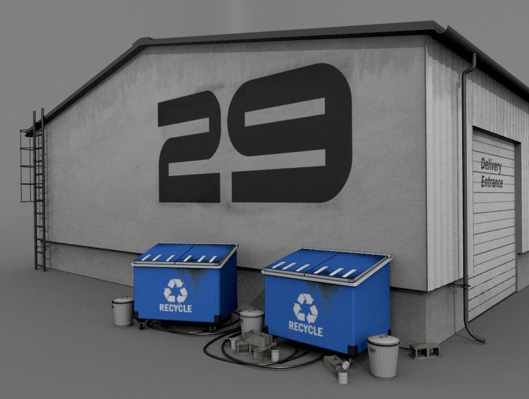Warehouse Pack Low-poly 3D model_11