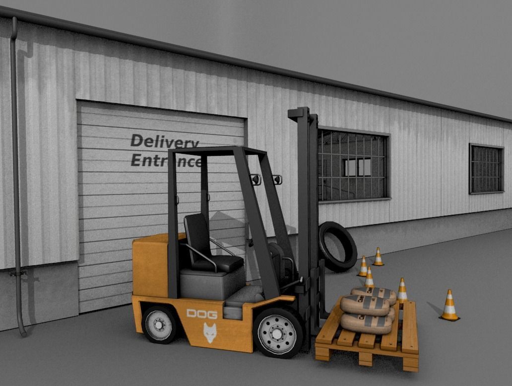 Warehouse Pack Low-poly 3D model_12