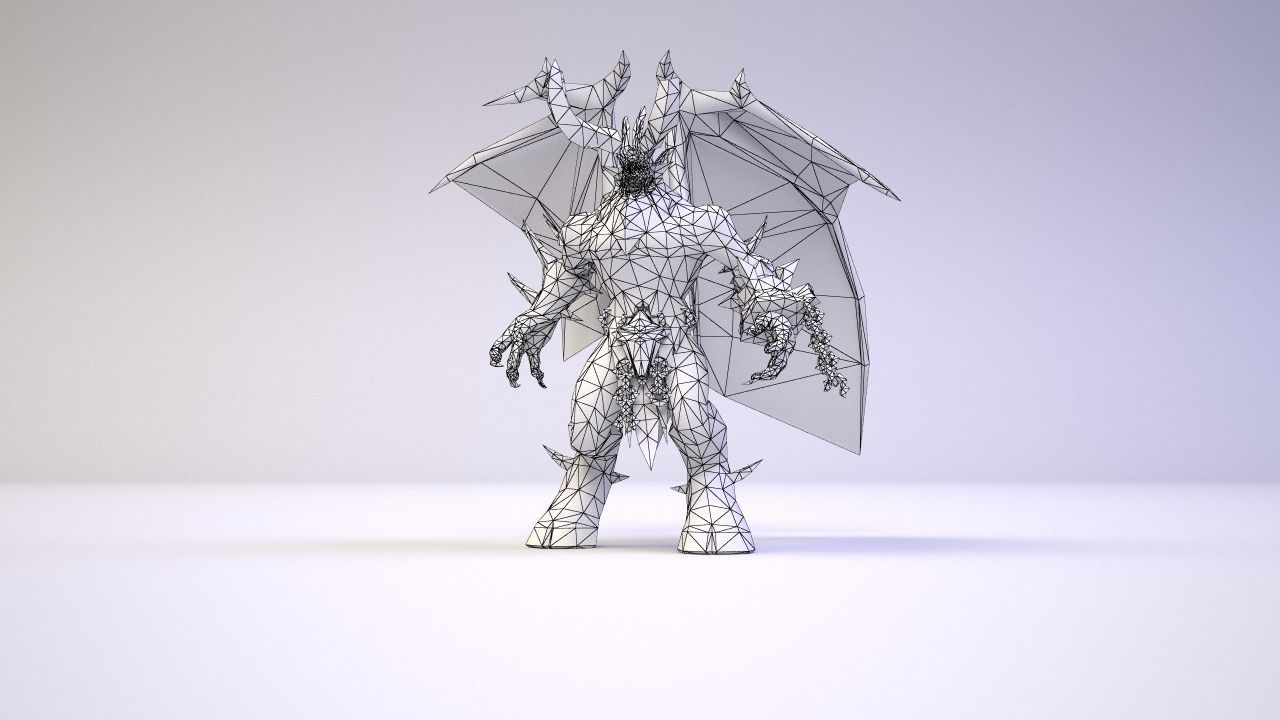 Varimathras demon in world of warcraft Low-poly 3D model_6