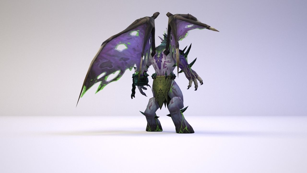 Varimathras demon in world of warcraft Low-poly 3D model_4