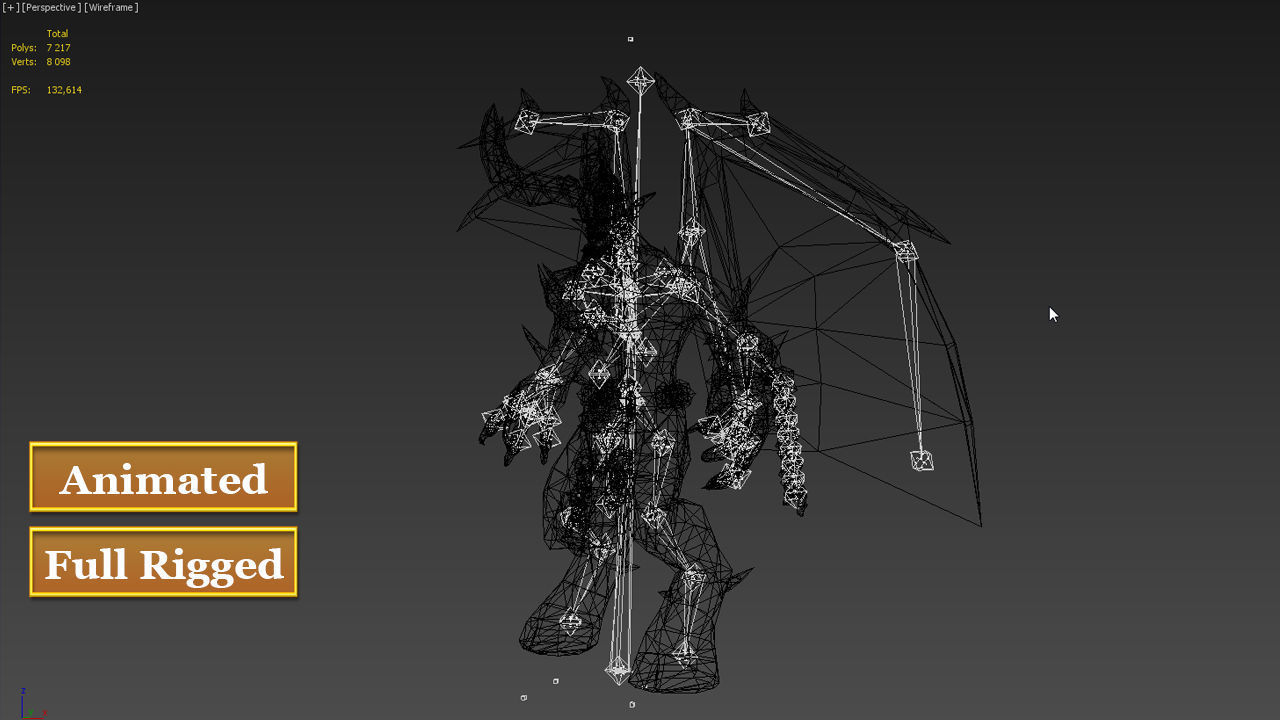 Varimathras demon in world of warcraft Low-poly 3D model_7