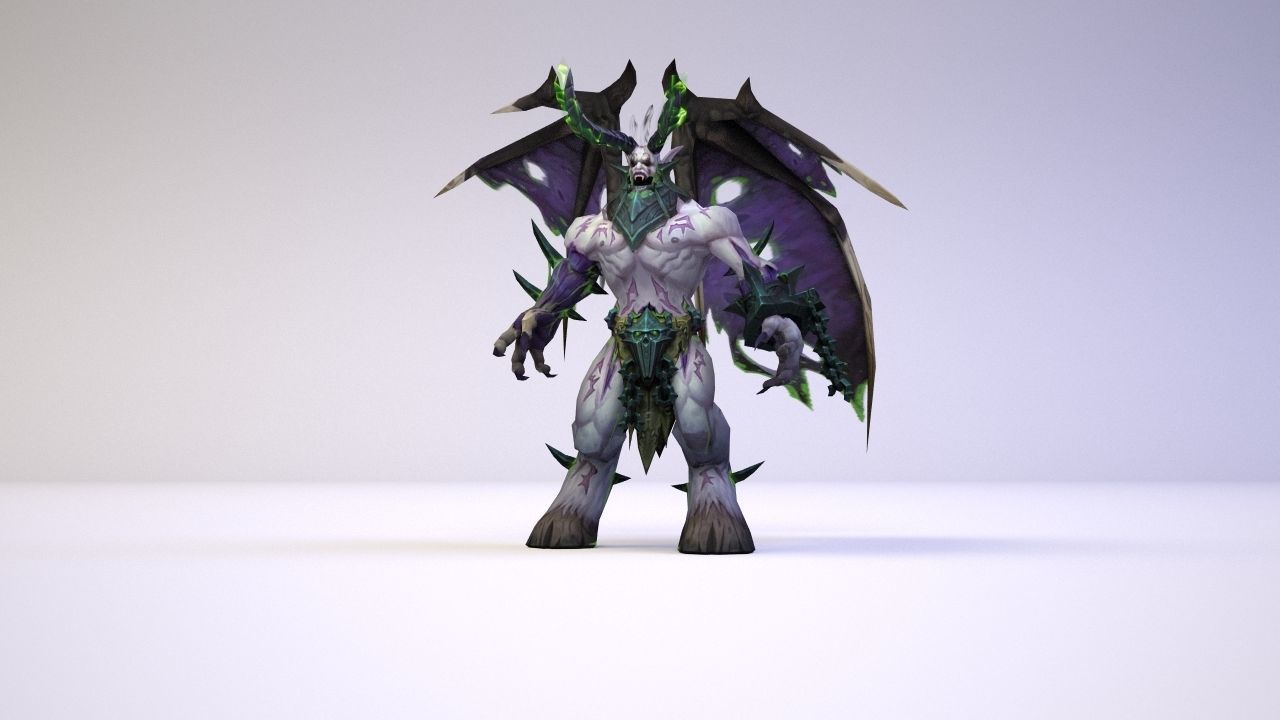 Varimathras demon in world of warcraft Low-poly 3D model_2