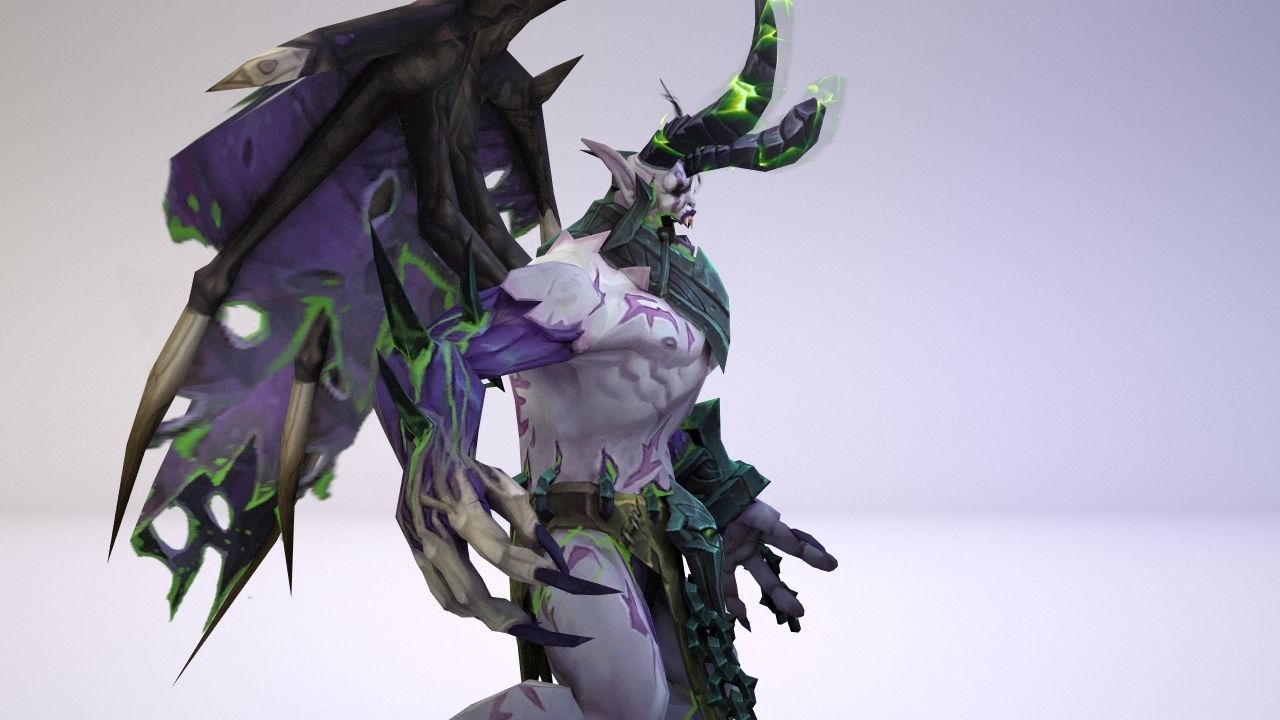Varimathras demon in world of warcraft Low-poly 3D model_1