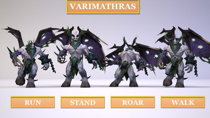 Varimathras demon in world of warcraft Low-poly 3D model