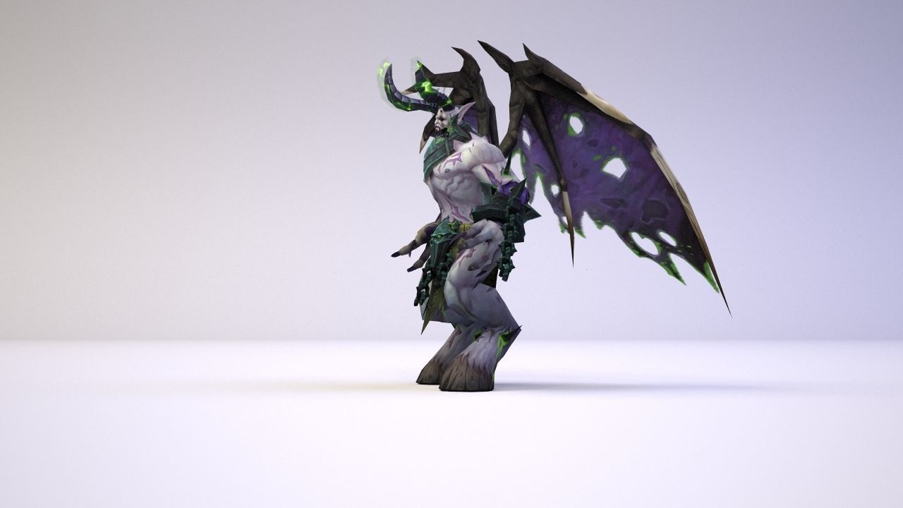 Varimathras demon in world of warcraft Low-poly 3D model_3