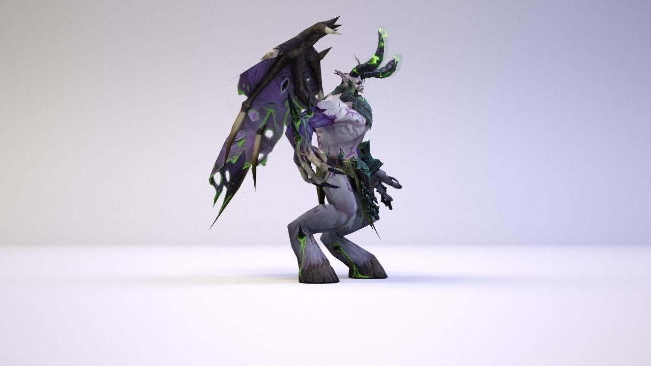 Varimathras demon in world of warcraft Low-poly 3D model_5