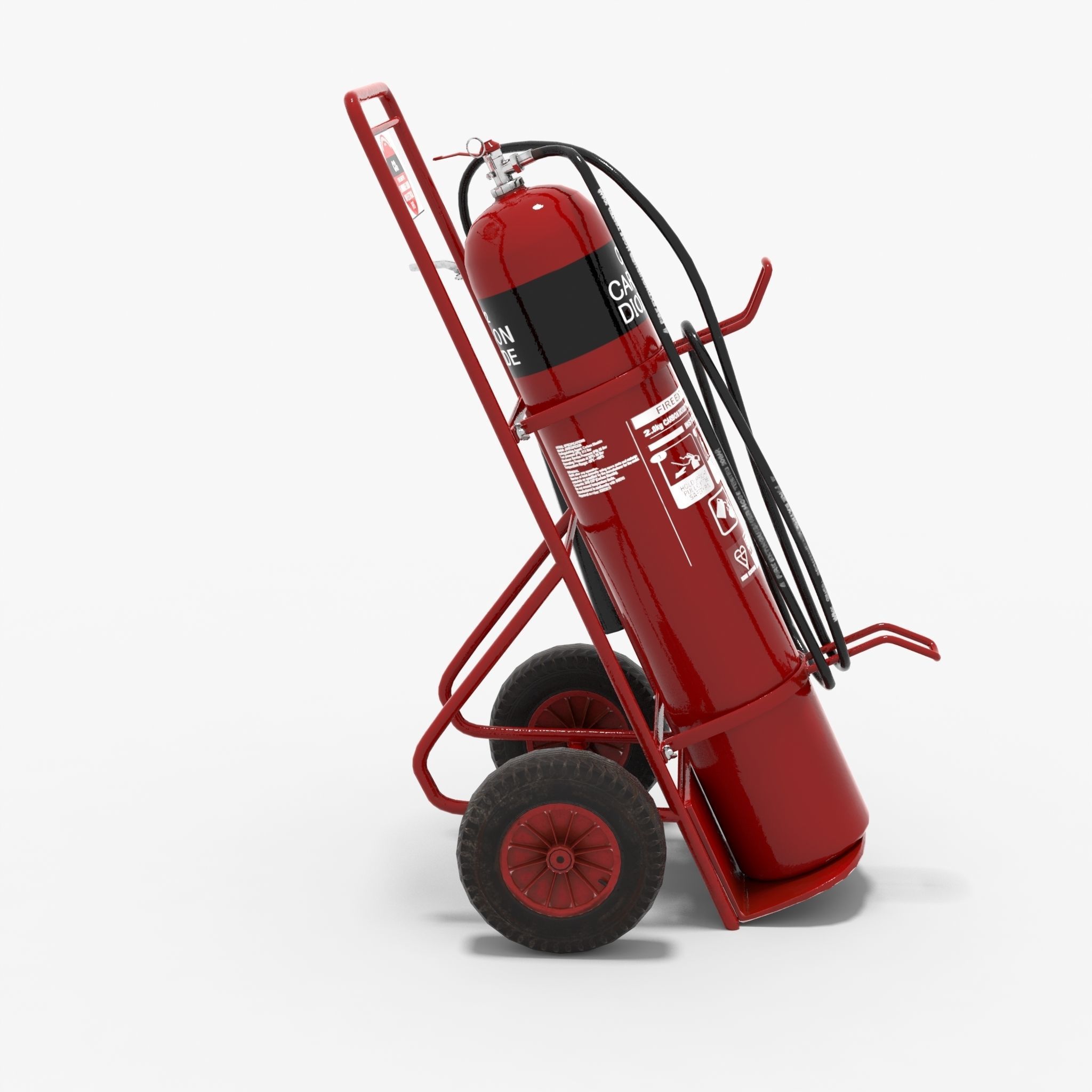 Fire extinguisher Low-poly 3D model_3