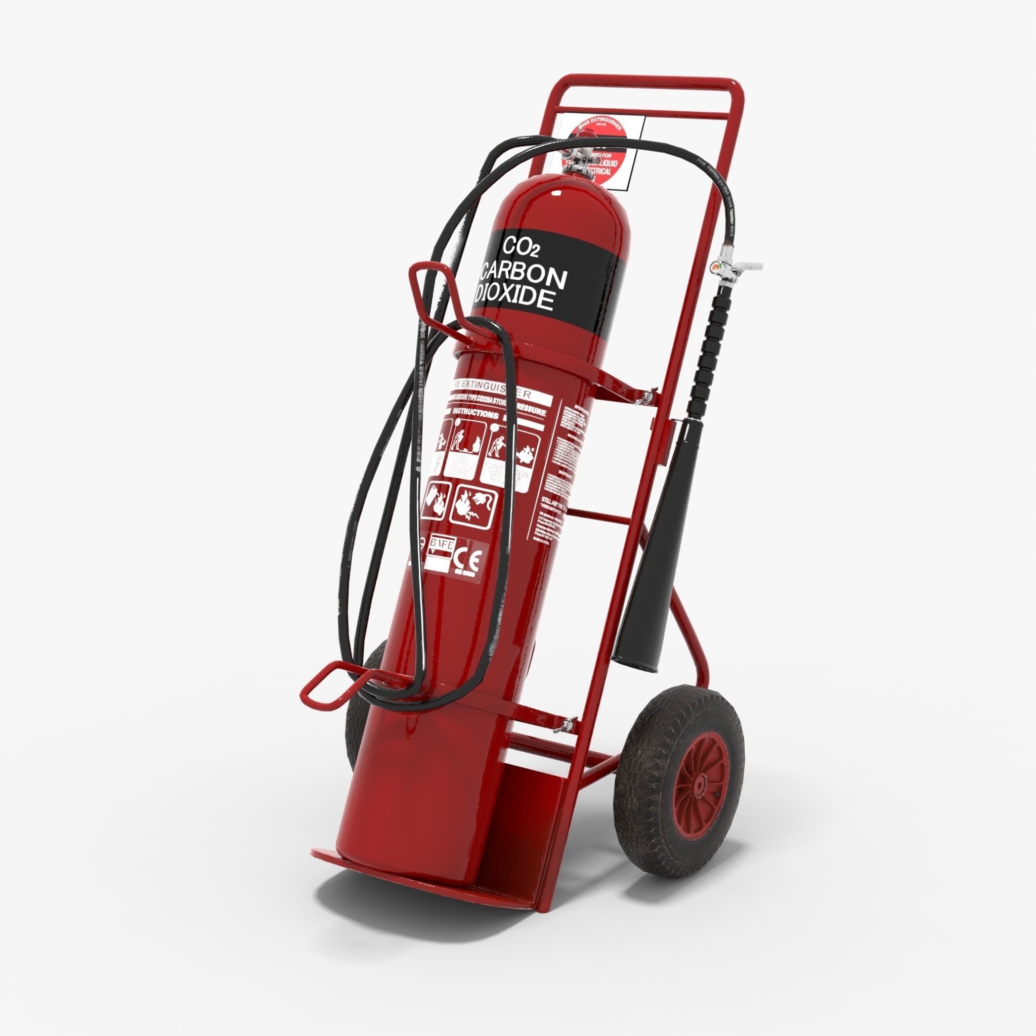 Fire extinguisher Low-poly 3D model_1