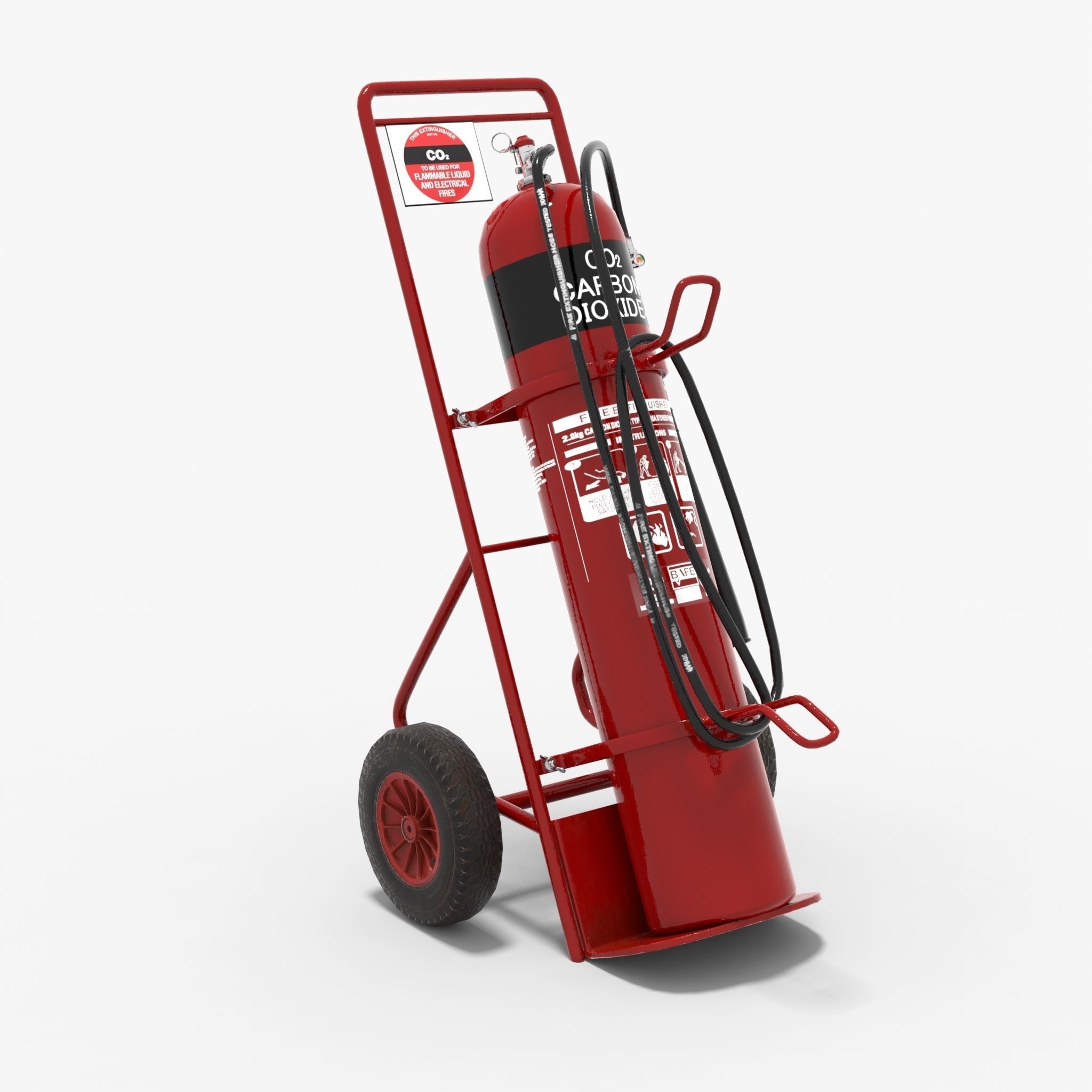 Fire extinguisher Low-poly 3D model_4