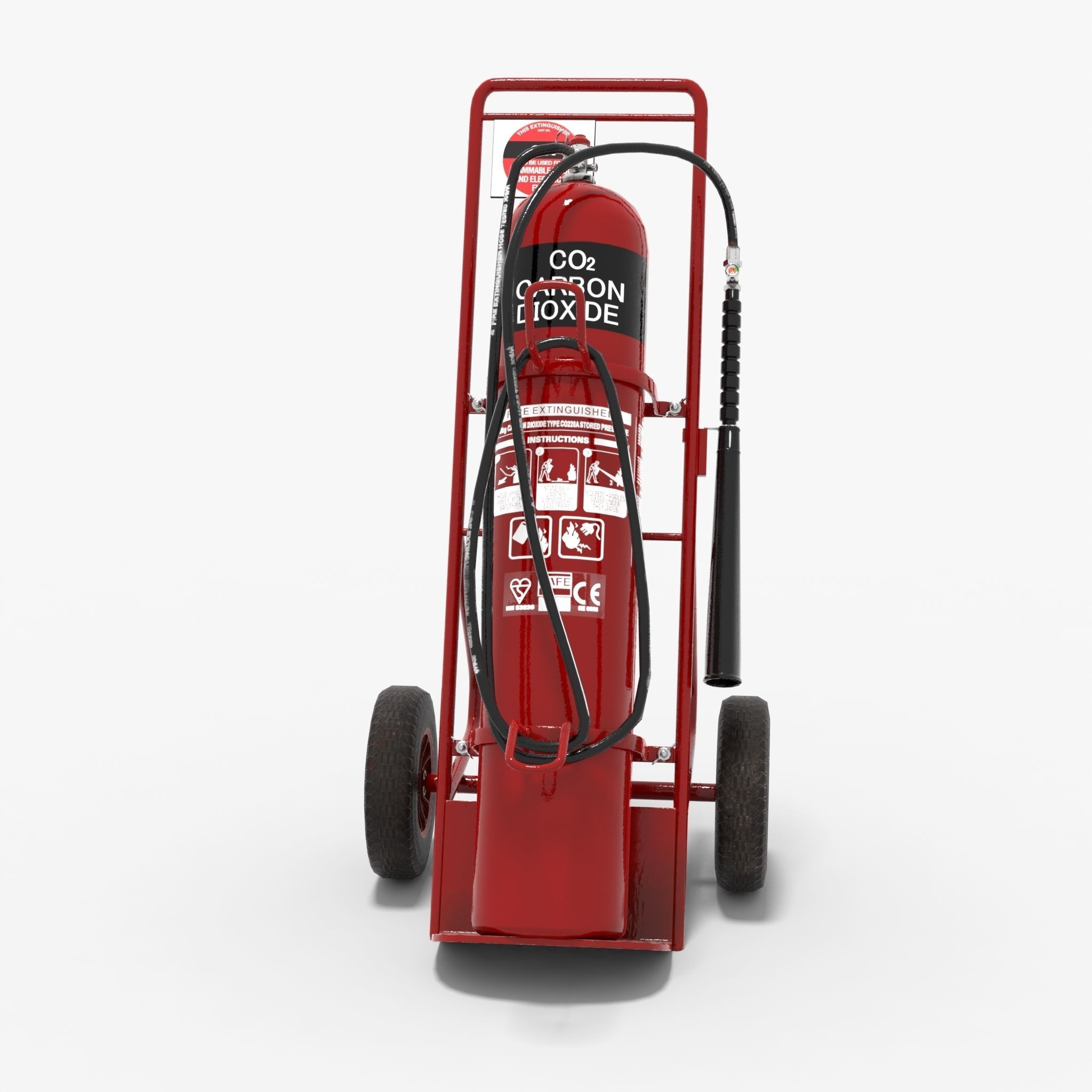 Fire extinguisher Low-poly 3D model_2