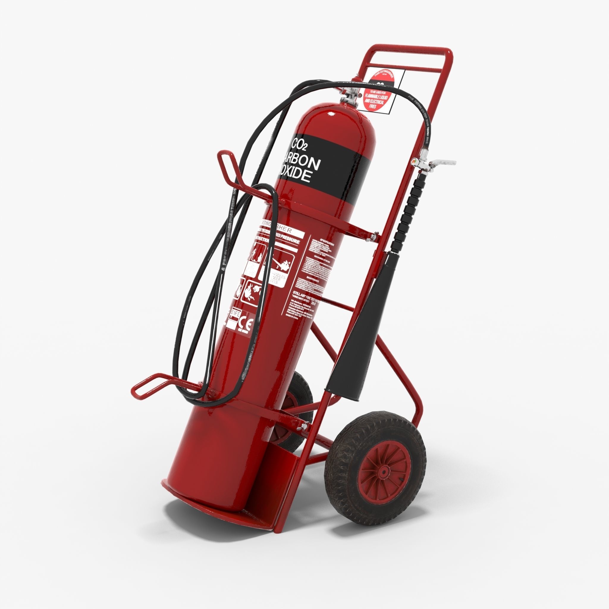 Fire extinguisher Low-poly 3D model_9