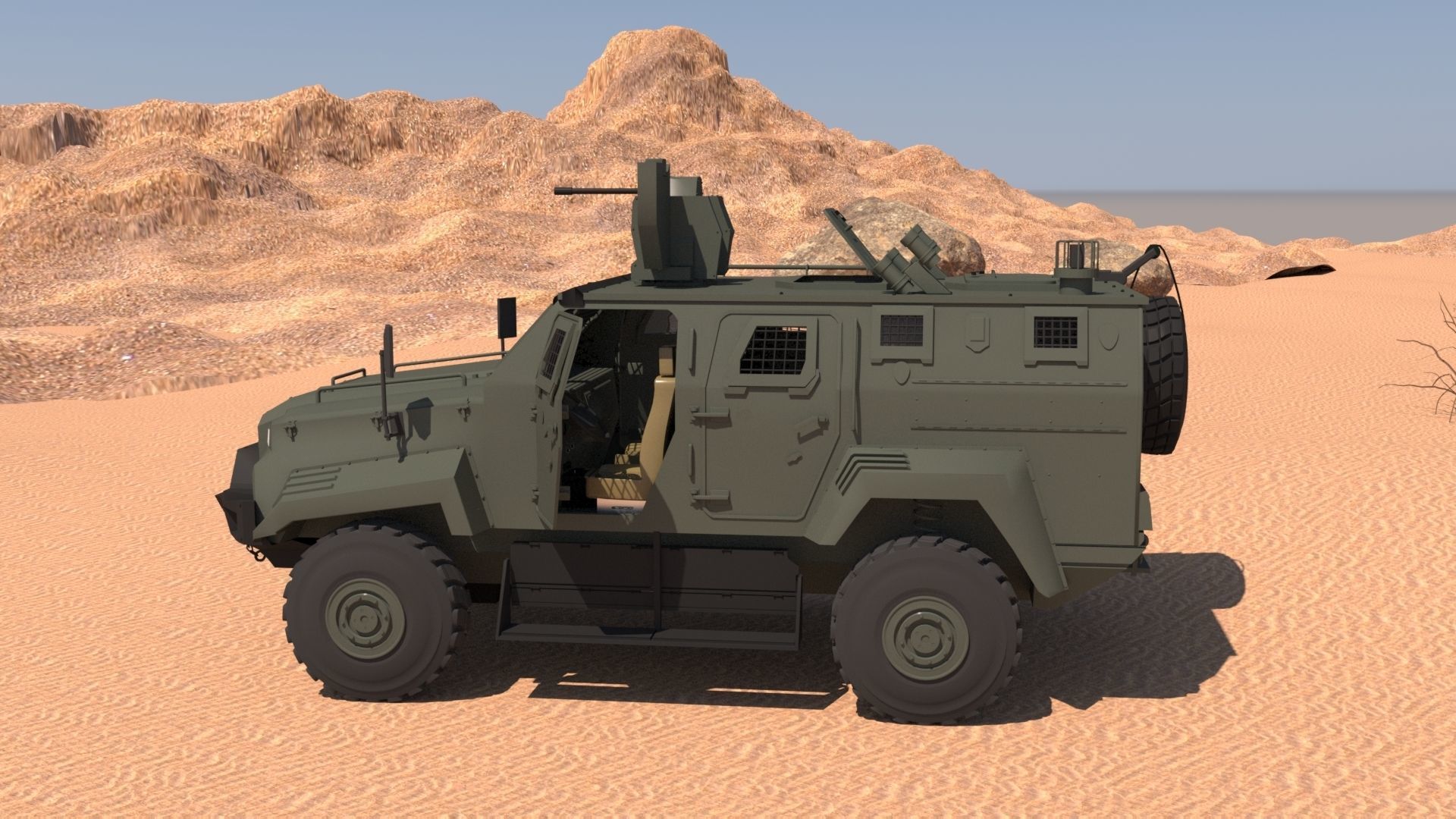 Ejder Yalcin - Armored  Military 3D model_2