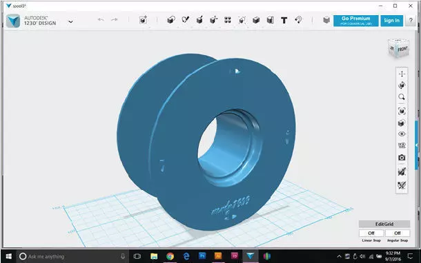 54mm-center spool model 3D model 3D printable | CGTrader