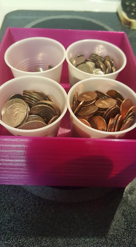 change cup box 3D print model_2