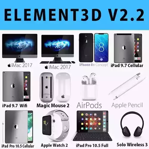 E3D - 3D APPLE BIG COLLECTION