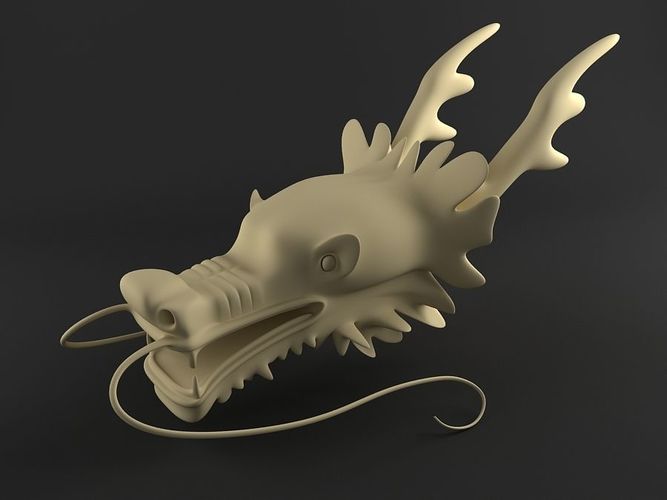 Dragon head Low-poly 3D model