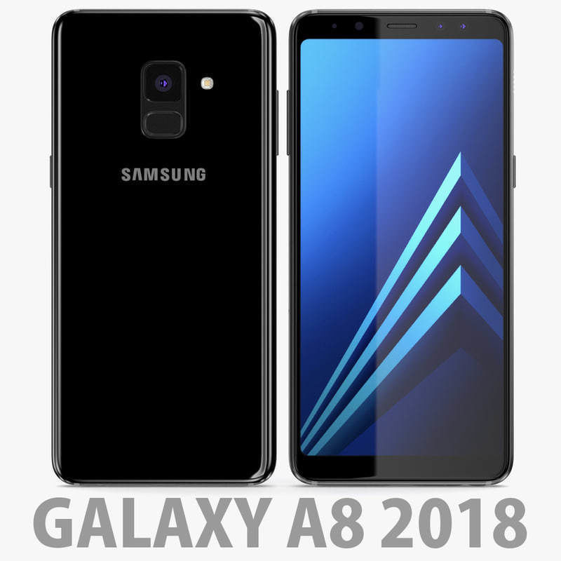 E3D - Samsung Galaxy A8 2018 Black model 3D model_1